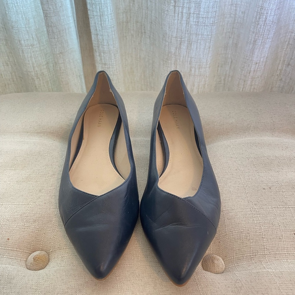 Cole Haan Navy Leather Women's Loafers